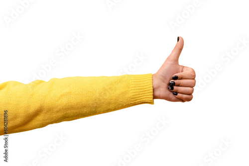 thumb up, like sign  isolated on transparent background