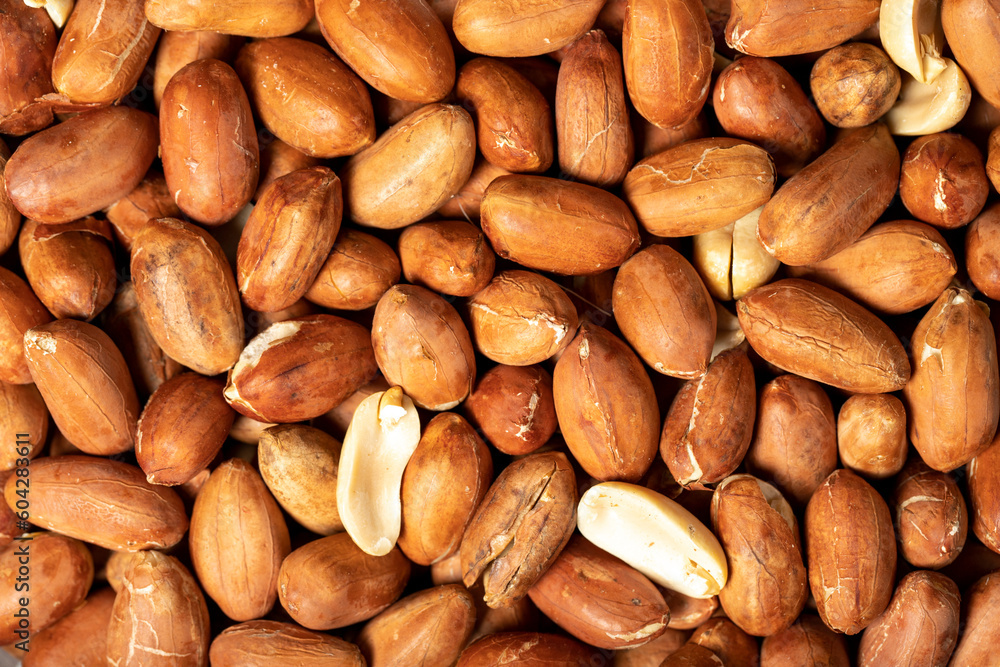 Peanut. Peanuts peeled closeup food background. Top view. texture. copy space banner Peanut. Peanuts peeled closeup food background. Top view. texture. copy space banner