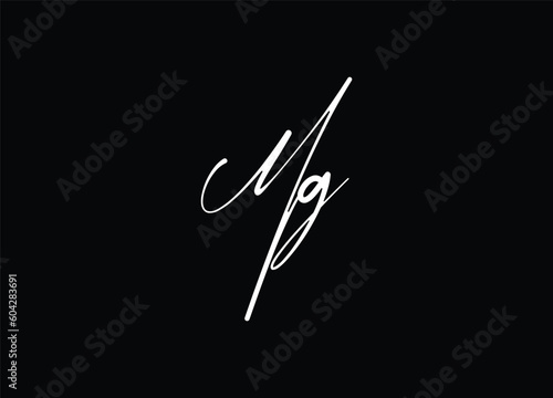  Initial letters MG logo icon and  minimal logo design