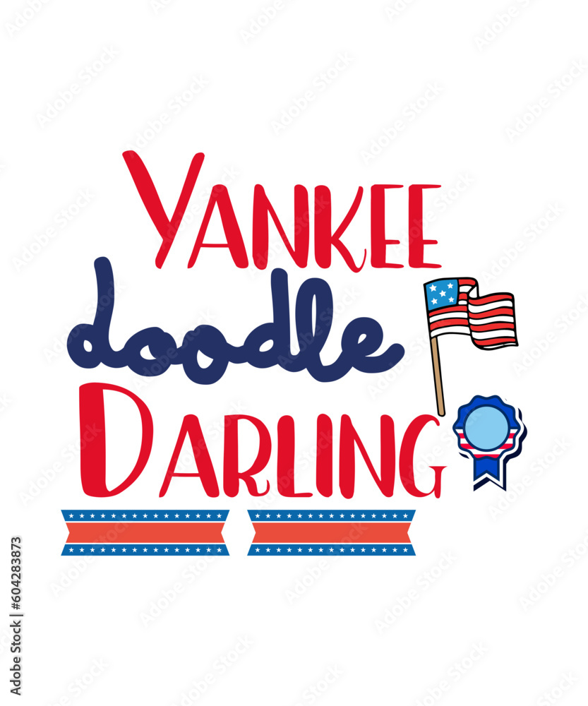 4th-of-July typography text vector 4th-of-July typography text vector