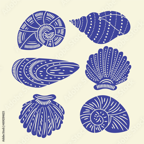Hand Drawn Seashell Oceanic Creature Illustration