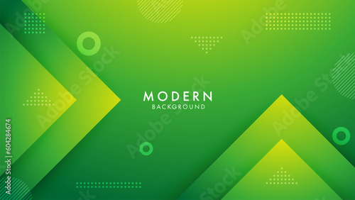 Modern green geometric background. Vector illustration	