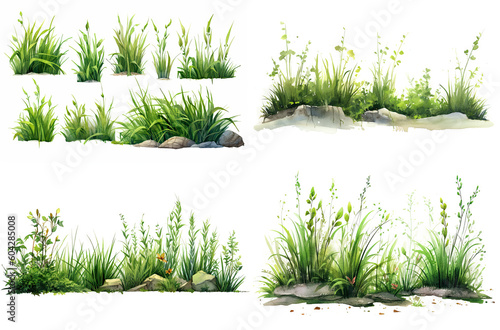 Grass Elements created with Generative AI technology
