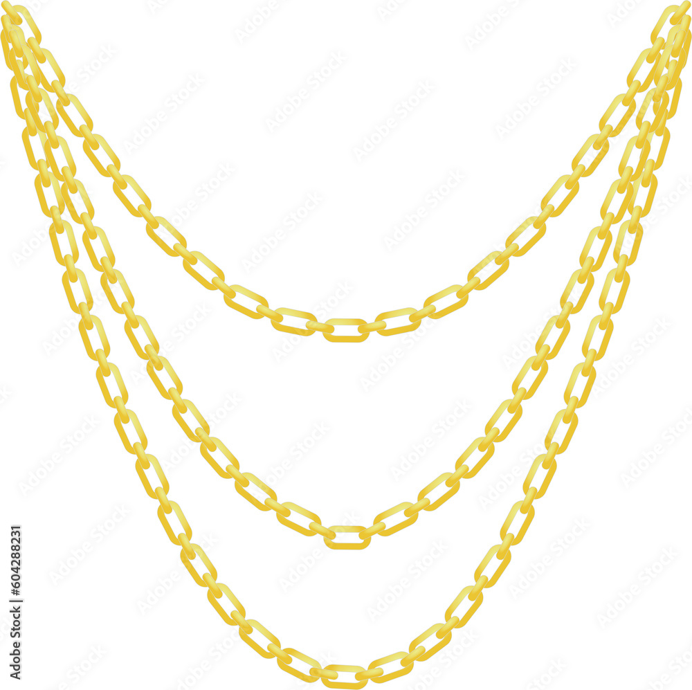 Gold chain necklace PNG 2023051946 - obrazy, fototapety, plakaty 