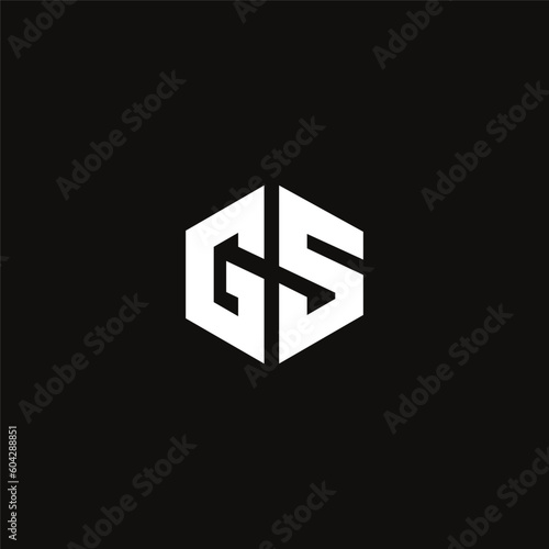 Vector GS company name initial letters monogram