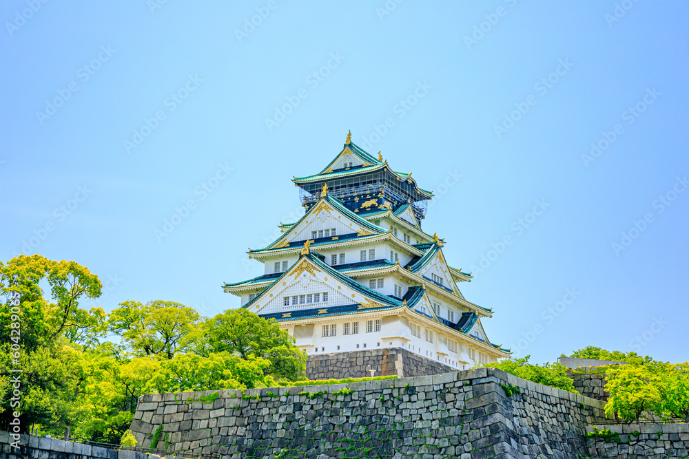 初夏の大阪城 大阪府大阪市 Osaka Castle in early summer. Oosaka Pref, Oosaka City. 初夏の大阪城 大阪府大阪市 Osaka Castle in early summer. Oosaka Pref, Oosaka City.