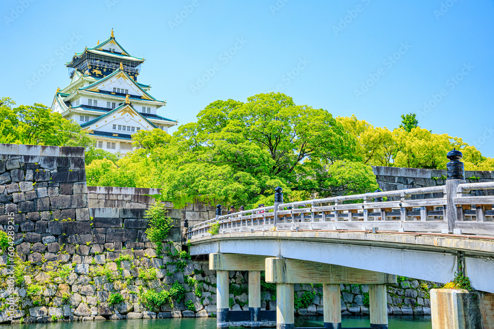 Fototapeta premium 初夏の大阪城 大阪府大阪市 Osaka Castle in early summer. Oosaka Pref, Oosaka City.
