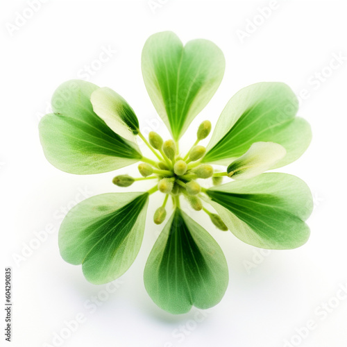 White flower isolated on white