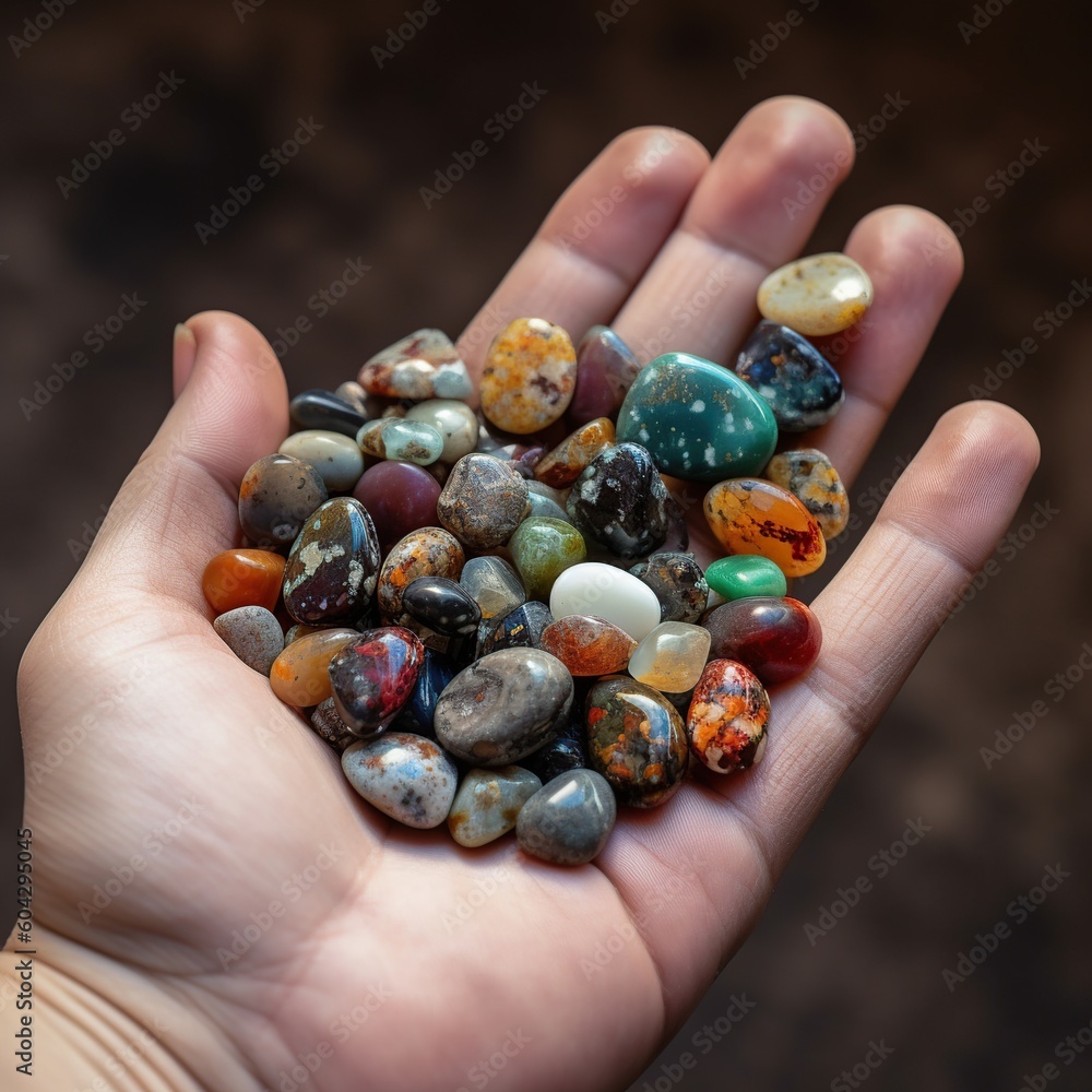 Colorful Rocks in the Left Hand Colorful Rocks in the Left Hand