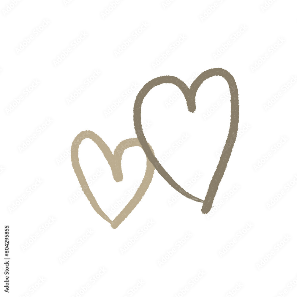 Hand drawn hearts, minimal hearts for planners. Hand drawn hearts, minimal hearts for planners.