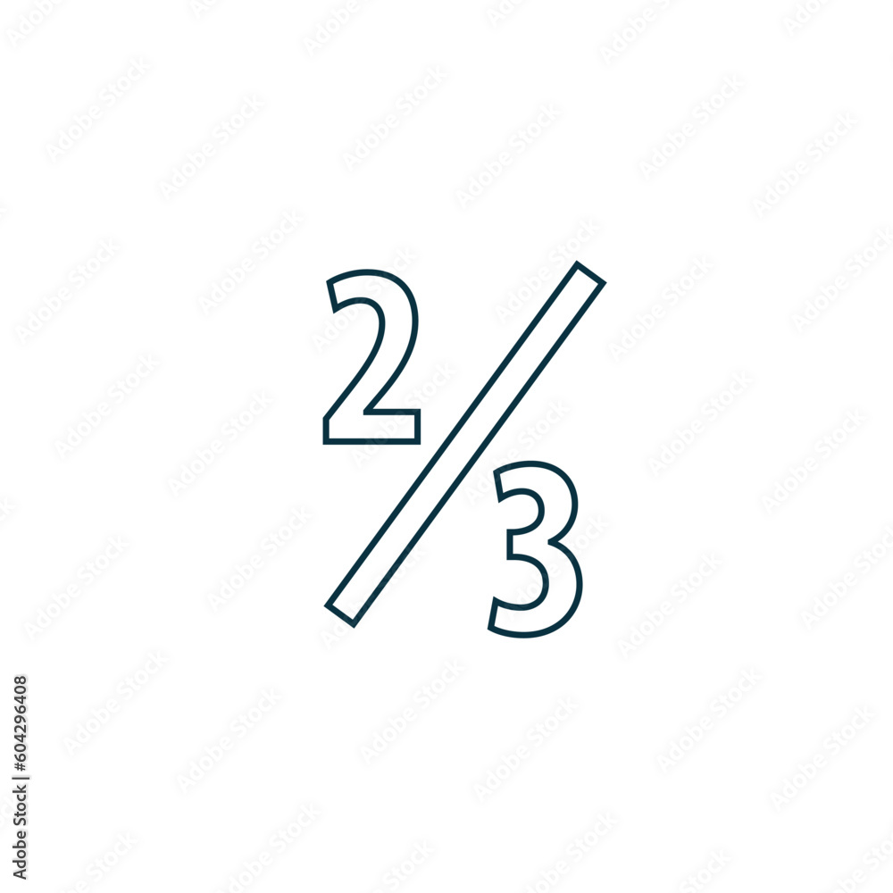 Two Thirds icon vector logo design template Two Thirds icon vector logo design template