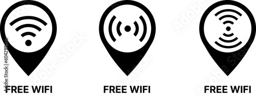 Free wifi here sign concept