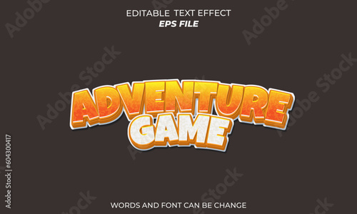 adventure text effect, font editable, typography, 3d text 