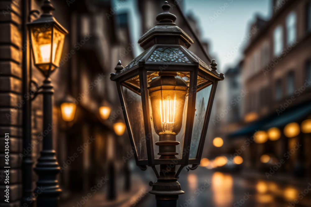 Old city Lights - Generative AI