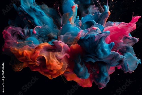 Beautiful abstract colored background. Generative AI. © D