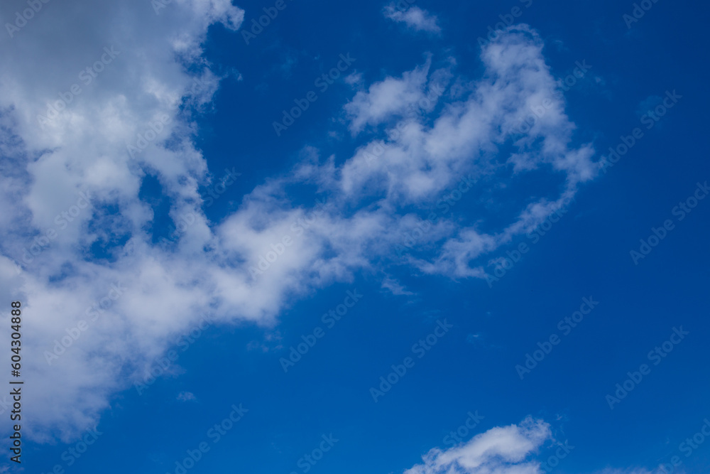 Blue Sky and White Clouds and the Railway Station