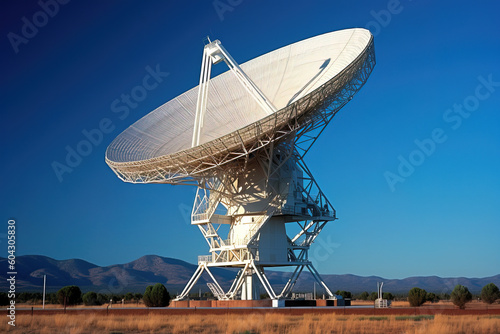 Radio Astronomy Observatory with a radio telescope  used to study pulsars and planets of the Solar system photo