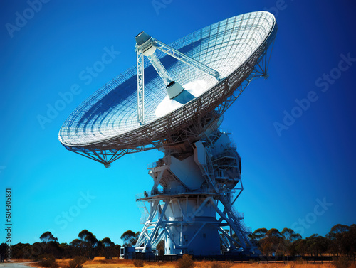 Radio Astronomy Observatory with a radio telescope  used to study pulsars and planets of the Solar system photo