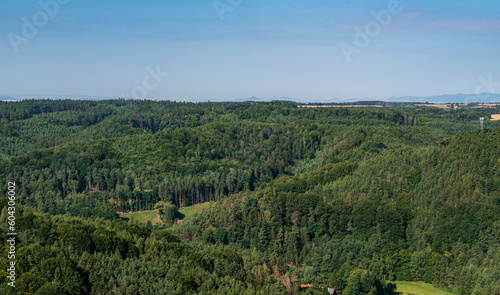 Mostly forest covered landscape of CHKO Kokorinsko - Machuv kraj in Czech republic