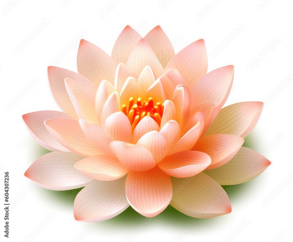 Illustration of a lotus flower image in pink and green, inspired by serene and peaceful landscapes and meditation. Generative AI Illustration of a lotus flower image in pink and green, inspired by serene and peaceful landscapes and meditation. Generative AI