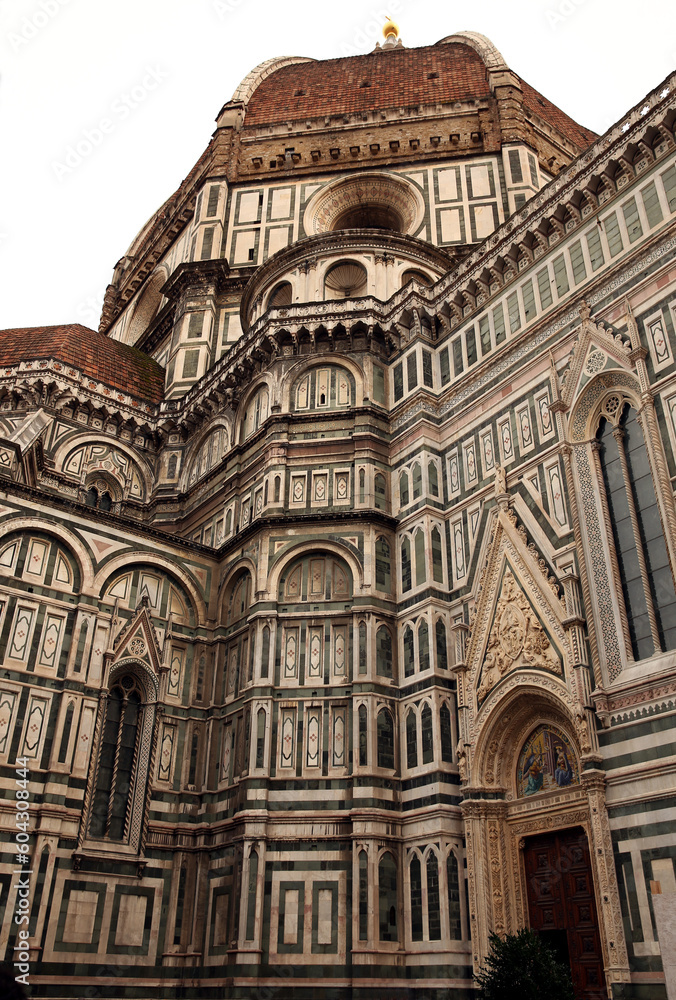 The exterior of cathedral of Santa Maria del Fiore in Florence, Italy