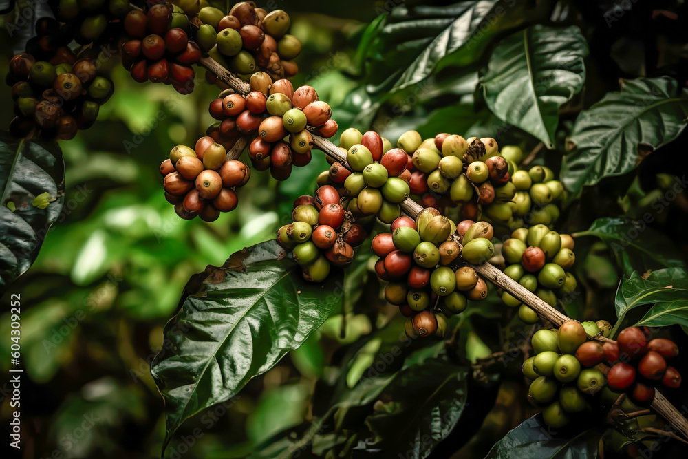 coffee tree background, generative ai coffee tree background, generative ai