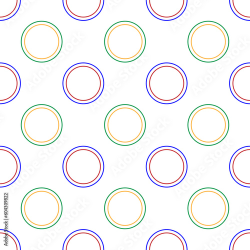 Children's seamless colorful background of multicolored rings