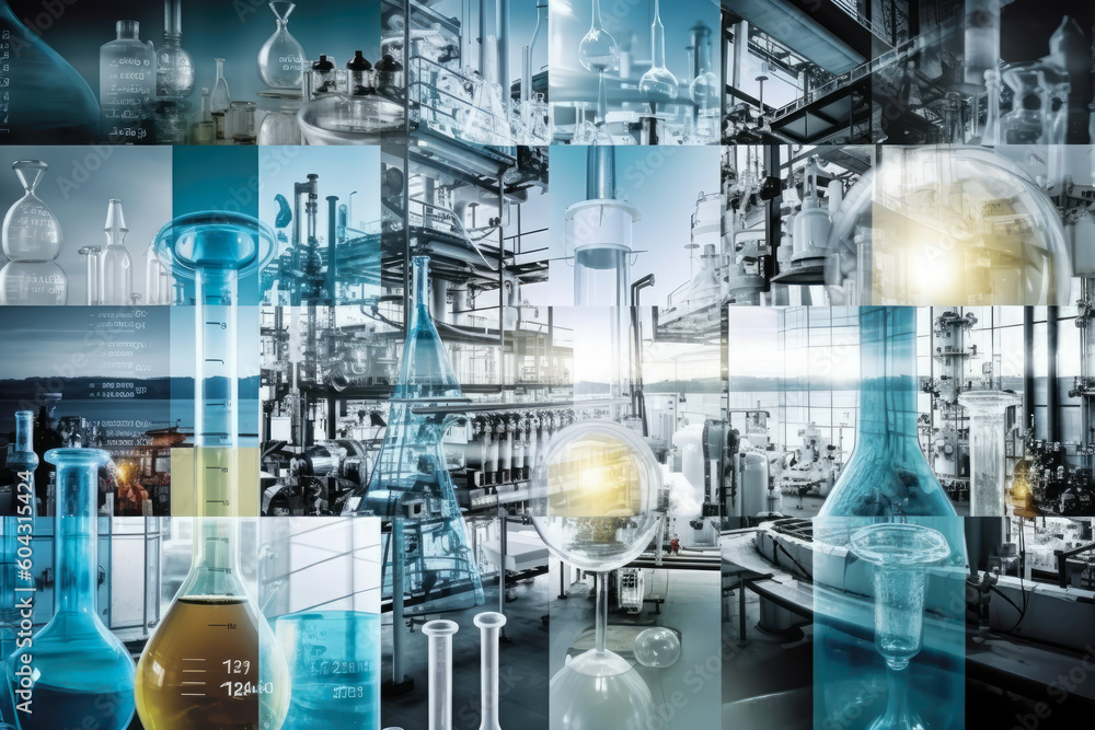 chemical industry collage global market, innovation, products, generative ai