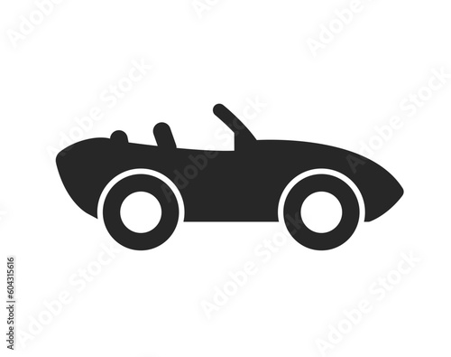 simple coupe convertible car silhouette icon