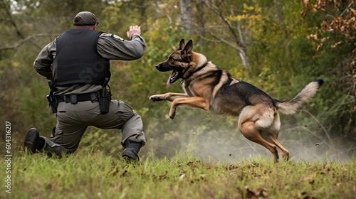 German Shepherd Security Dog Training, Generative AI
