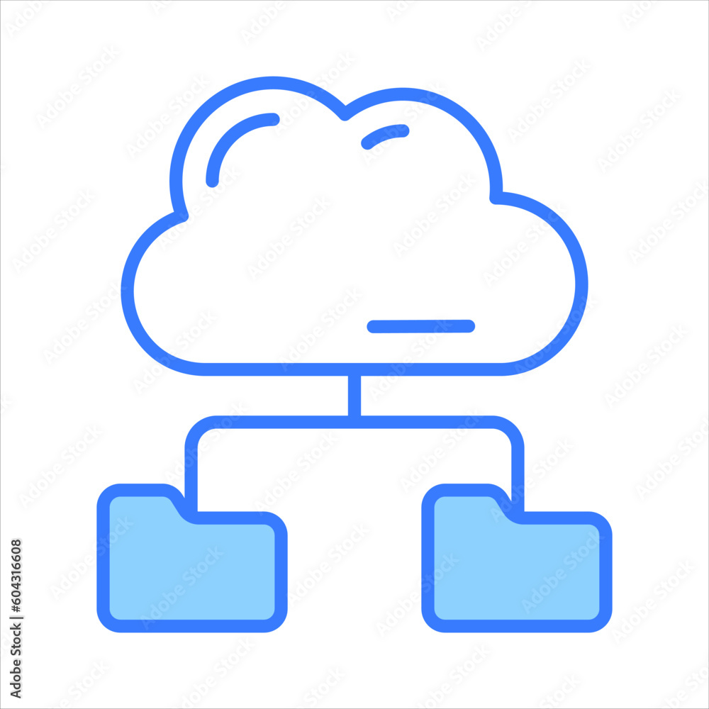 Carefully crafted vector of cloud folder in modern style, easy to us icon Carefully crafted vector of cloud folder in modern style, easy to us icon