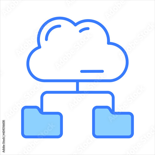 Carefully crafted vector of cloud folder in modern style, easy to us icon