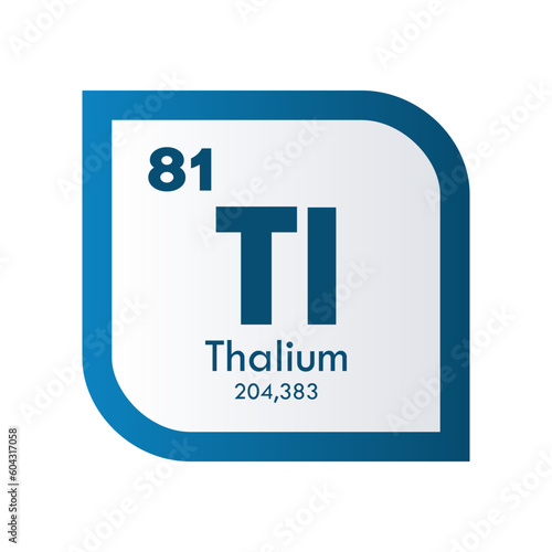 Thalium icon set. vector template illustration for web design