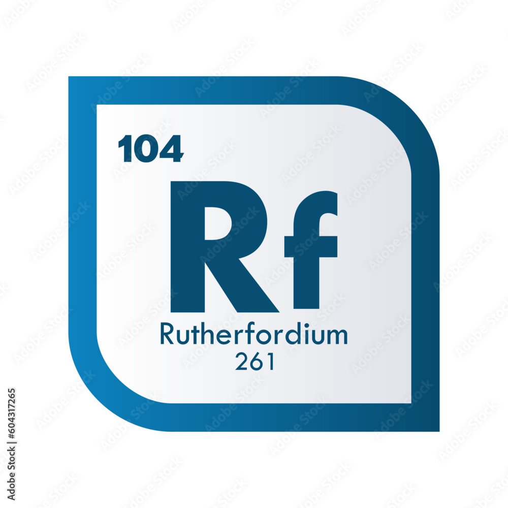 Fototapeta premium rutherfordium icon set. vector template illustration for web design