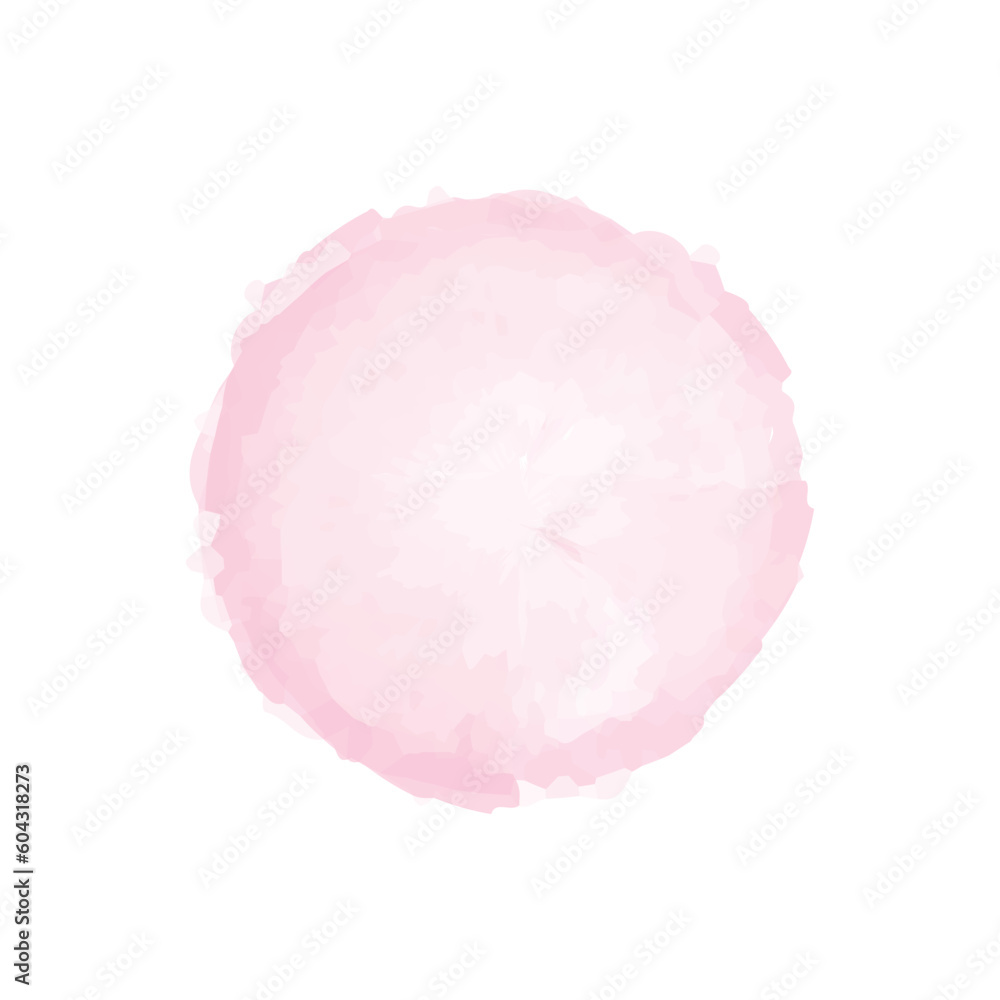 Pink watercolor brush stroke. Vector graphics