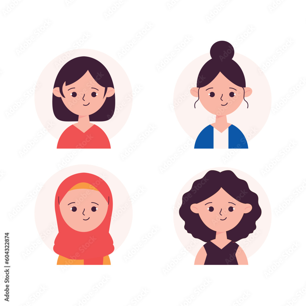 collection of female character avatar sets collection of female character avatar sets