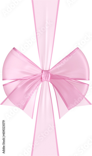 3D Render Pink Ribbon For Birthday © Arasigner