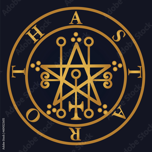 Seal of Astaroth Sigil demonic Lesser Key of Solomon VECTOR.eps	 photo