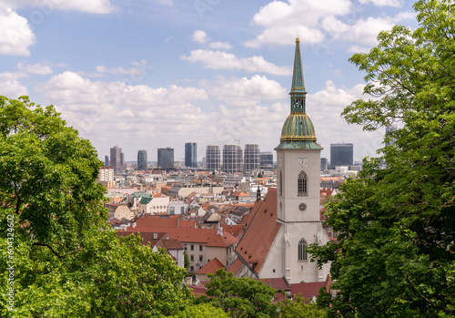 View of the center of Bratislava, the capital of Slovakia