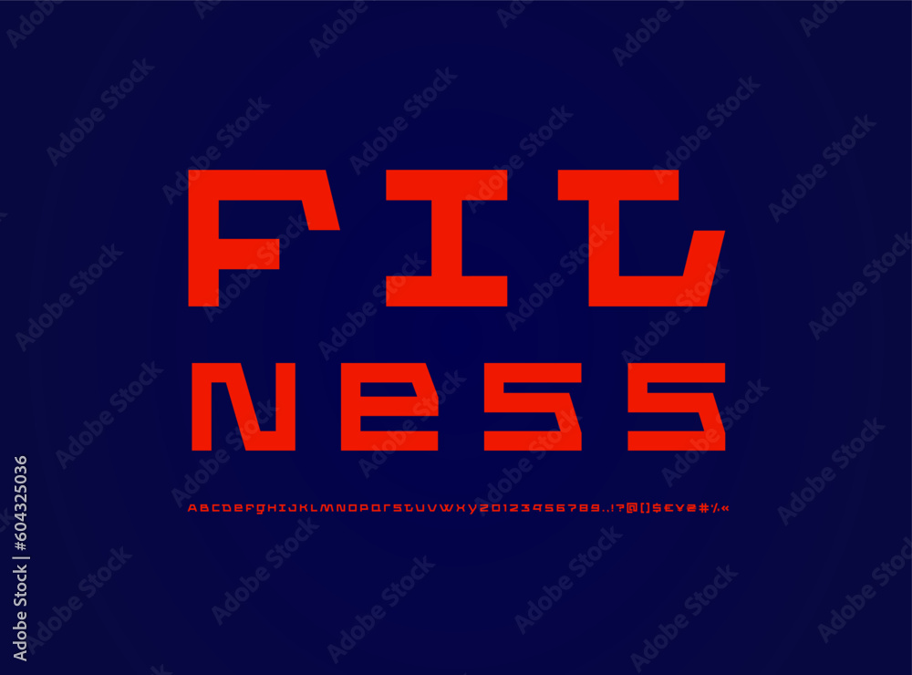 Tech font, red alphabet, trendy modern Latin letters A-Z and Arab numerals 0-9 made in future design, vector illustration 10EPS Tech font, red alphabet, trendy modern Latin letters A-Z and Arab numerals 0-9 made in future design, vector illustration 10EPS
