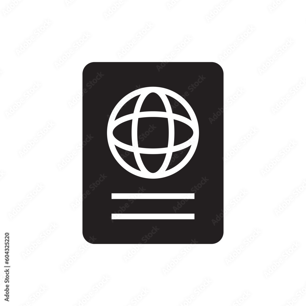 passport icon vector design illustration passport icon vector design illustration