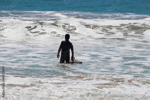 Bilde på lerret Practicando Bodyboard en el Palmar