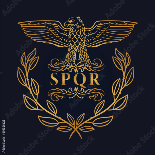 Roman Eagle with the inscription SPQR	
