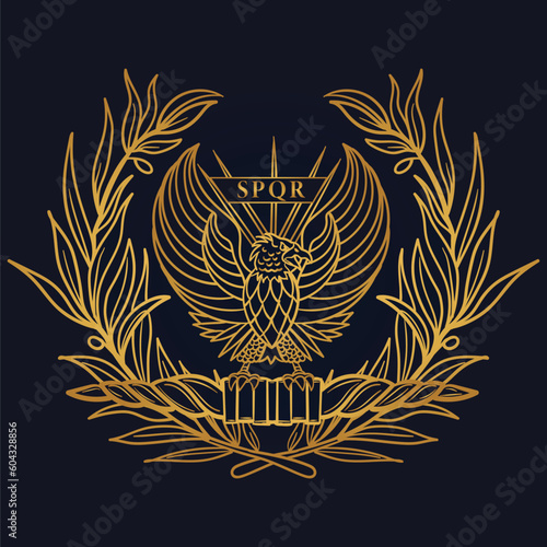 Roman Eagle with the inscription SPQR	