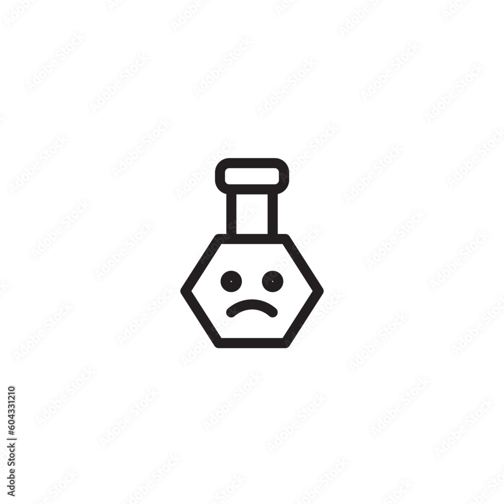 Obraz premium Bottle Beach Emotion Outline Icon
