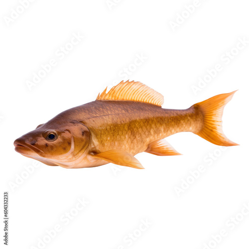 side view of Bullhead fish on transparent background, Generative ai 