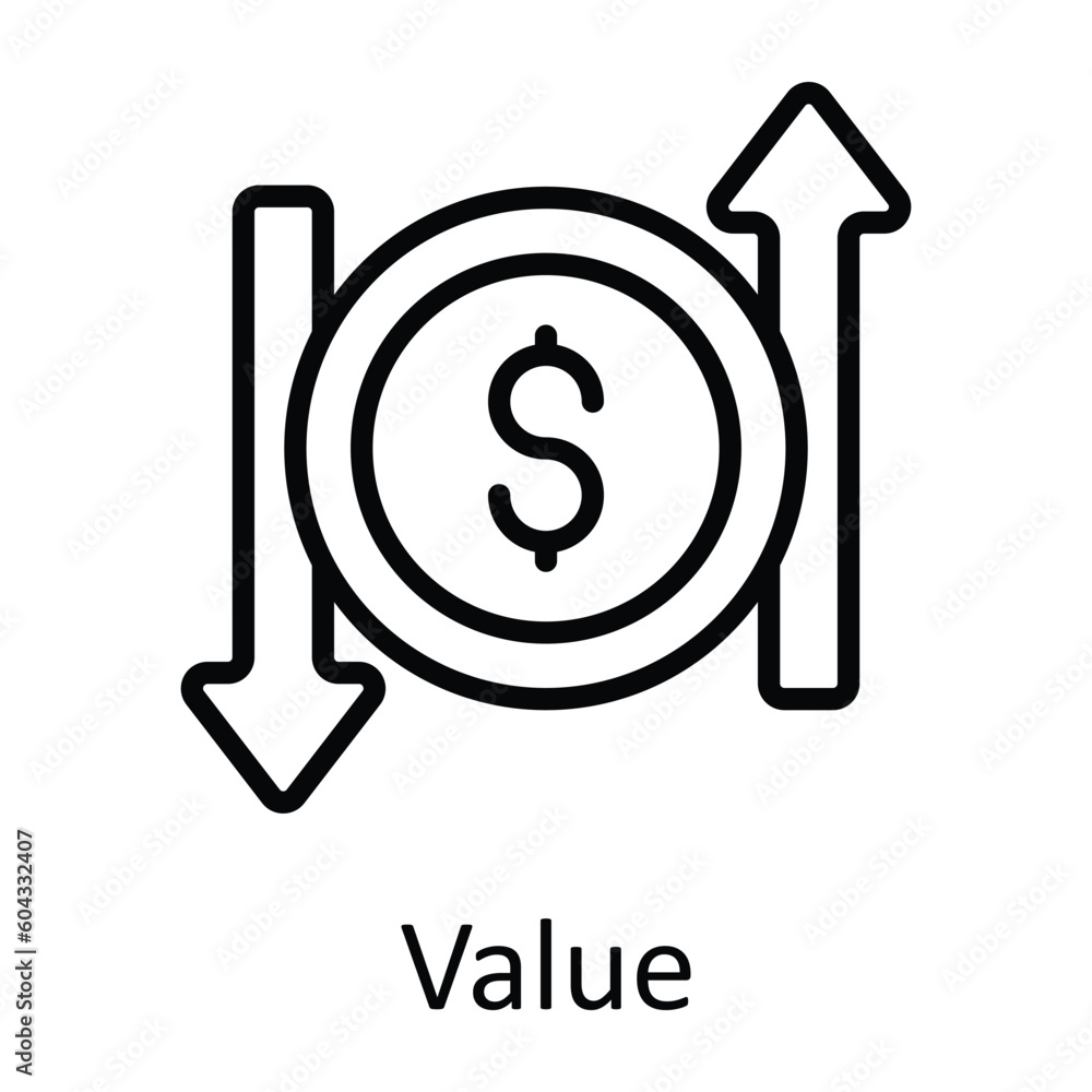 Value vector outline Icon Design illustration. Taxes Symbol on White background EPS 10 File Value vector outline Icon Design illustration. Taxes Symbol on White background EPS 10 File
