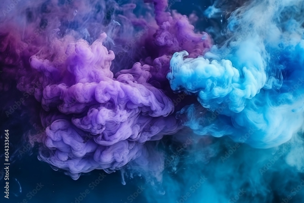 abstract blue background with smoke.