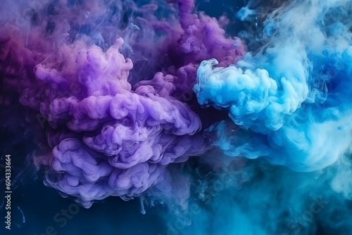 abstract blue background with smoke.