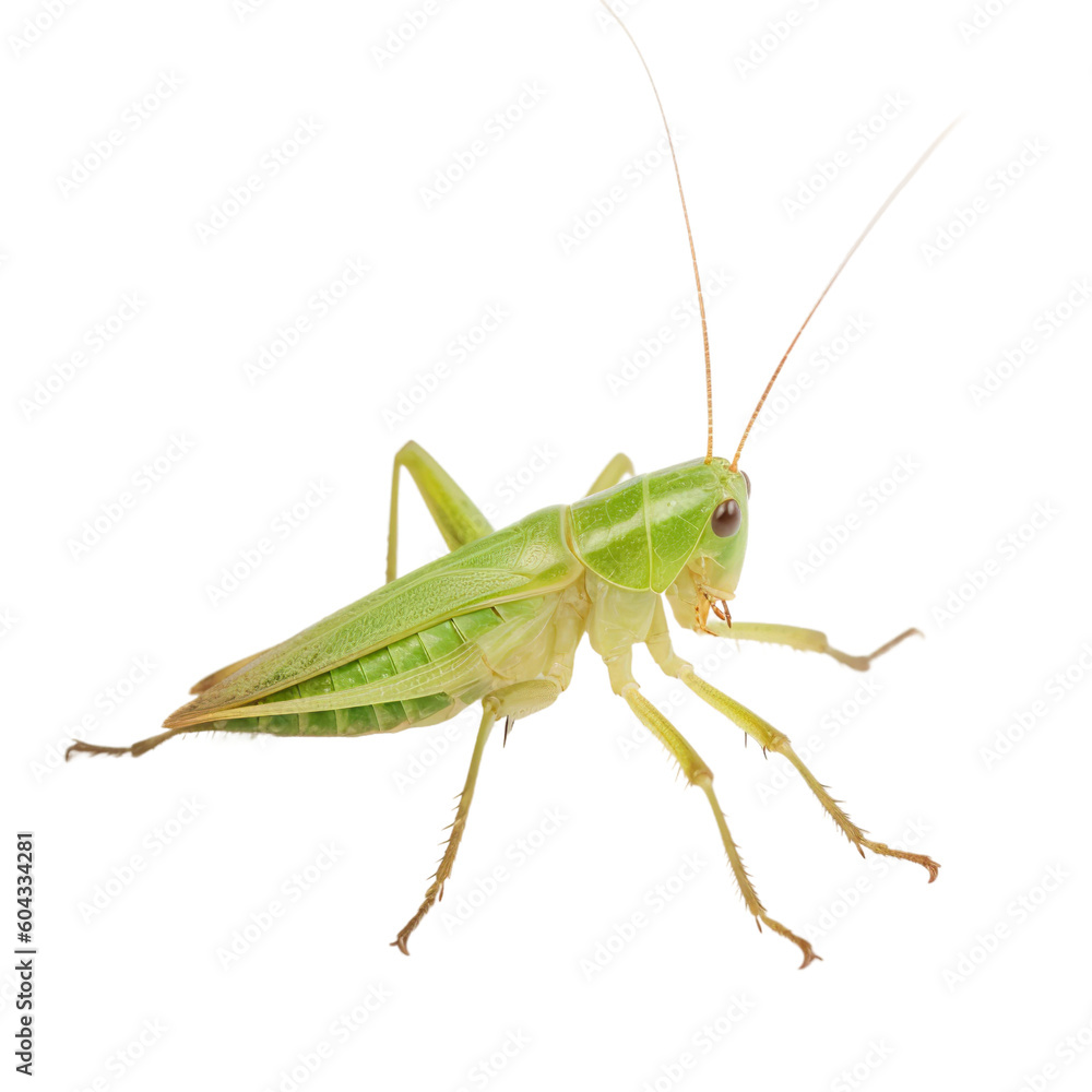 Katydid insect isolated on transparent background, Generative ai Katydid insect isolated on transparent background, Generative ai